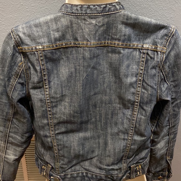 Banana Republic denim collarless small jacket - Picture 2 of 4